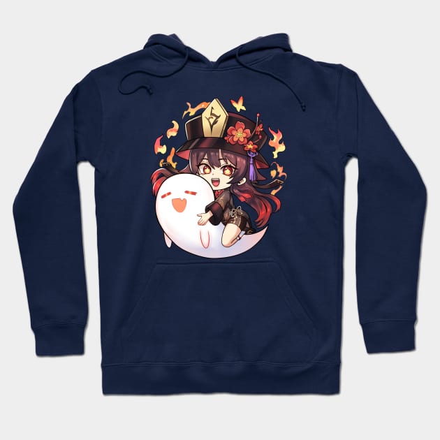 Hu Tao Chibi Genshin Impact Spirit Soother Hoodie by Anime Access